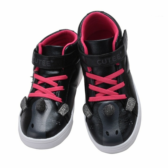 Girls Toddlers Hi -Top Unicorns Accent Sneakers - Picture 2 of 8
